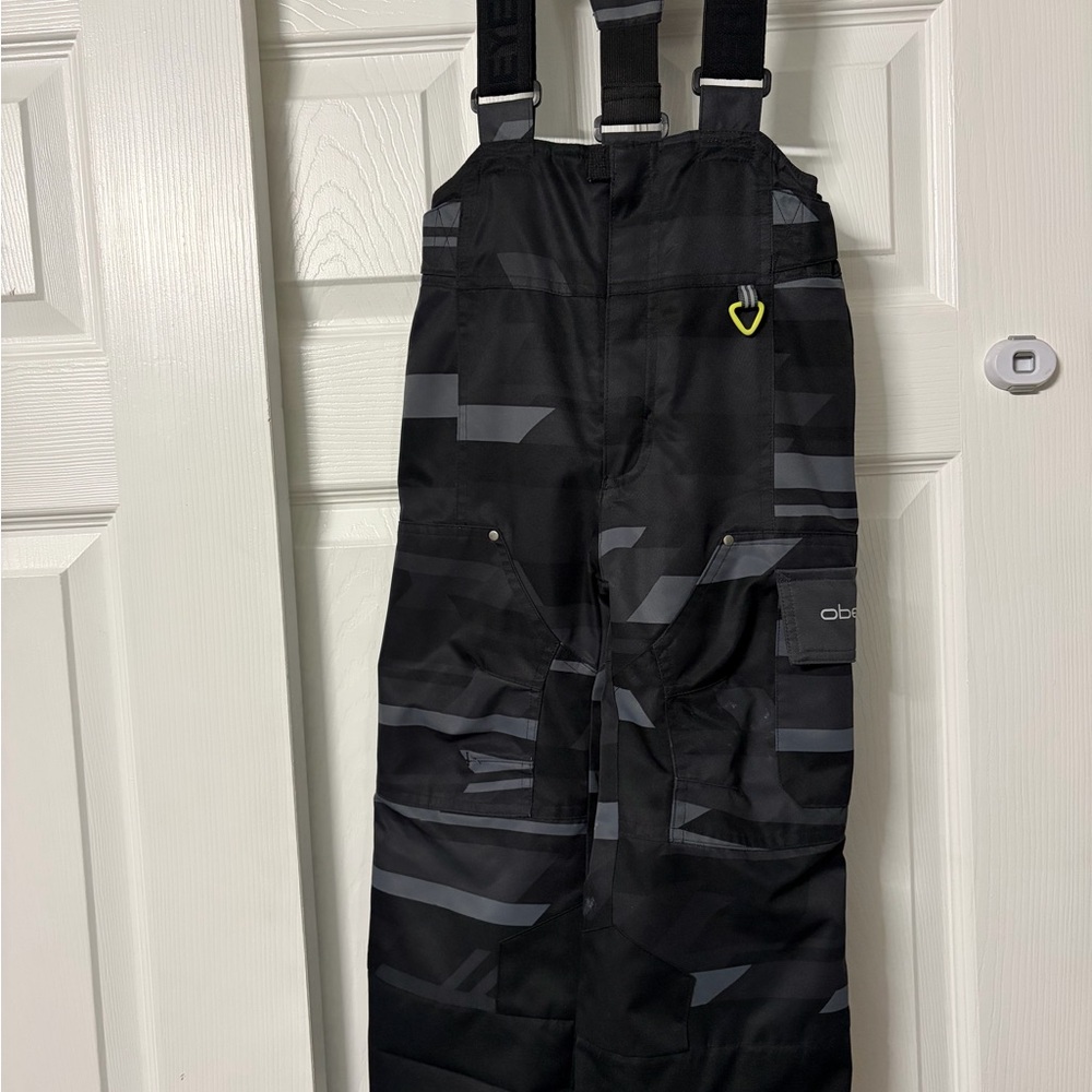 Obermeyer I grow  Black and Gray Snow Bib Overalls